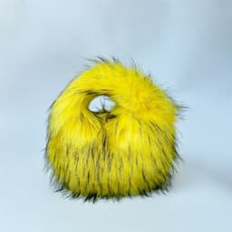image-Artificial Raccoon Fur Ball Bag Plush Unique Punk Style Y2g