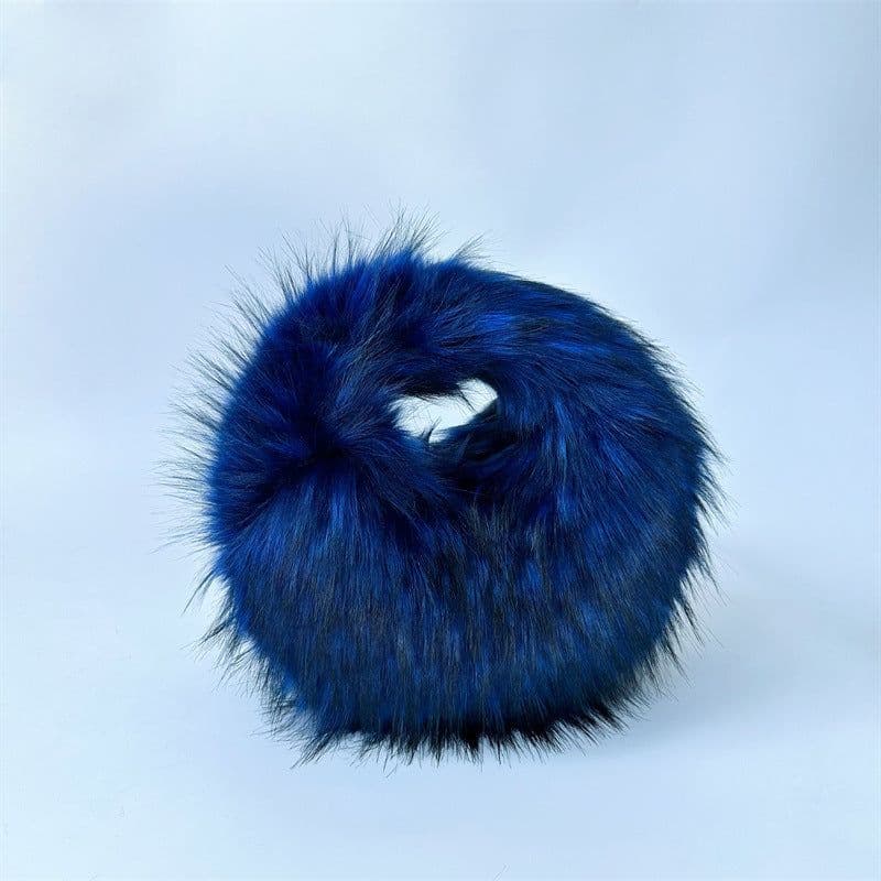 image-Artificial Raccoon Fur Ball Bag Plush Unique Punk Style Y2g