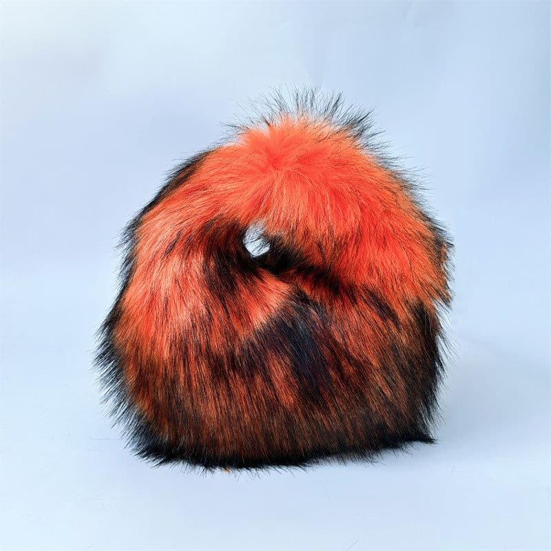 image-Artificial Raccoon Fur Ball Bag Plush Unique Punk Style Y2g