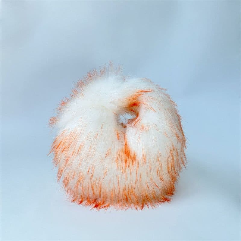 image-Artificial Raccoon Fur Ball Bag Plush Unique Punk Style Y2g