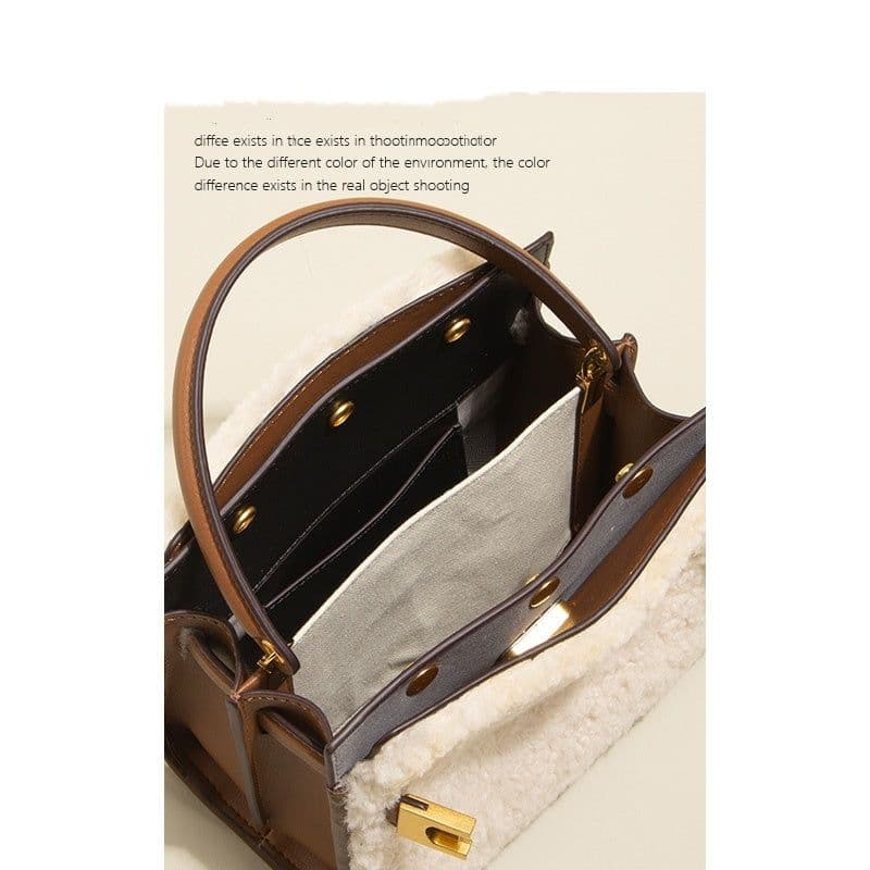 image-Lamb Wool Bag Autumn And Winter Fashion All-matching Women's Leather Plush Bag