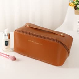 image-Korean Style Simple Pillow Bag Storage Cosmetic Bag Convenient Large Capacity Ins Style Sweet Shu Wash Bag In Stock Batch