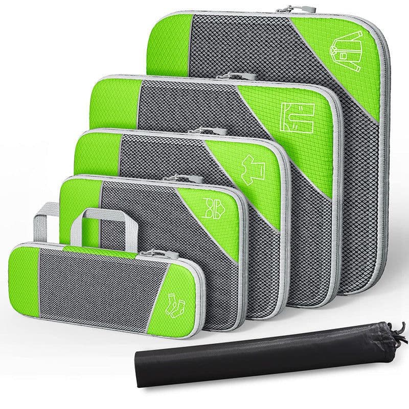 image-Travel Can Be Compression Storage Bag Suit With Shoe Bag Mesh Visual Luggage Organizing