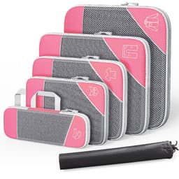 image-Travel Can Be Compression Storage Bag Suit With Shoe Bag Mesh Visual Luggage Organizing