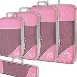 image-Travel Can Be Compression Storage Bag Suit With Shoe Bag Mesh Visual Luggage Organizing