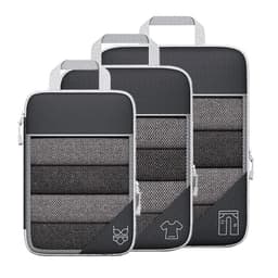 image-Travel Can Be Compression Storage Bag Suit With Shoe Bag Mesh Visual Luggage Organizing