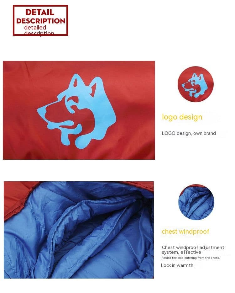 image-Outdoor Fishing Autumn And Winter Camping Cotton Sleeping Bags