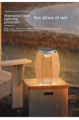 image-Outdoor Lamp Waterproof Courtyard Villa Garden Lamp Modern Minimalist Terrace Solar Woven Lamp