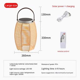 image-Outdoor Lamp Waterproof Courtyard Villa Garden Lamp Modern Minimalist Terrace Solar Woven Lamp