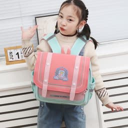 image-Elementary School Student Schoolbag British Style Boys And Girls Burden Reduction Children Backpack