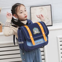 image-Elementary School Student Schoolbag British Style Boys And Girls Burden Reduction Children Backpack