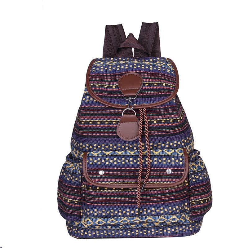 image-Cotton And Linen Large Capacity Contrast Color Matching Anti-theft Design