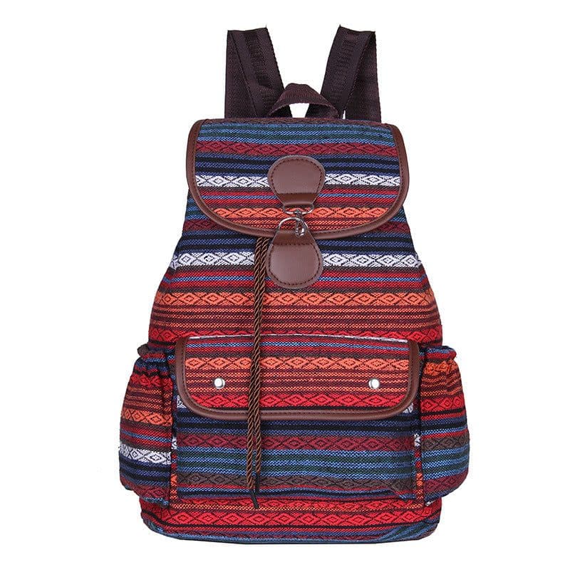 image-Cotton And Linen Large Capacity Contrast Color Matching Anti-theft Design