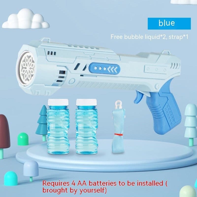 image-Electric Bubble Gun Children's Automatic Bubble Gatling Outdoor Toy Stall