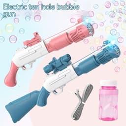 image-Electric Bubble Gun Children's Automatic Bubble Gatling Outdoor Toy Stall