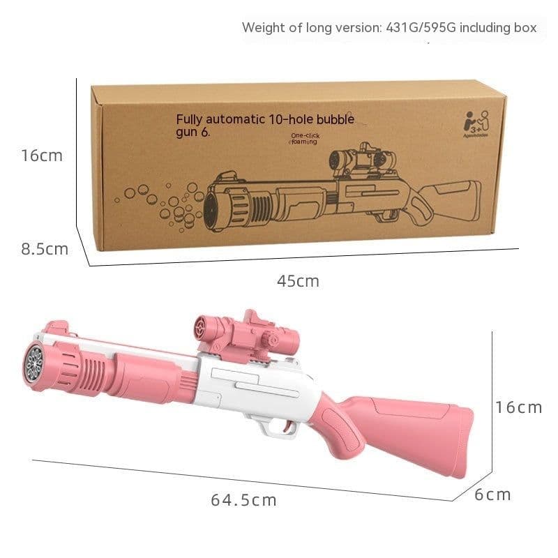 image-Electric Bubble Gun Children's Automatic Bubble Gatling Outdoor Toy Stall