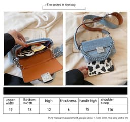 image-New Western Style All-matching Wide Shoulder Strap Crossbody Super Hot Small Square Bag