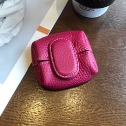 image-Coin Purse Women's Buckle First Layer Cowhide Coin Purse Key Case Carry Bag