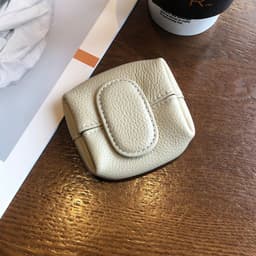 image-Coin Purse Women's Buckle First Layer Cowhide Coin Purse Key Case Carry Bag
