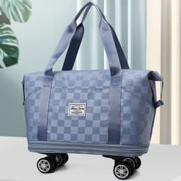 image-Large Capacity Travel Bags Dry Wet Separation Expansion Double Layer Luggage Totes Women