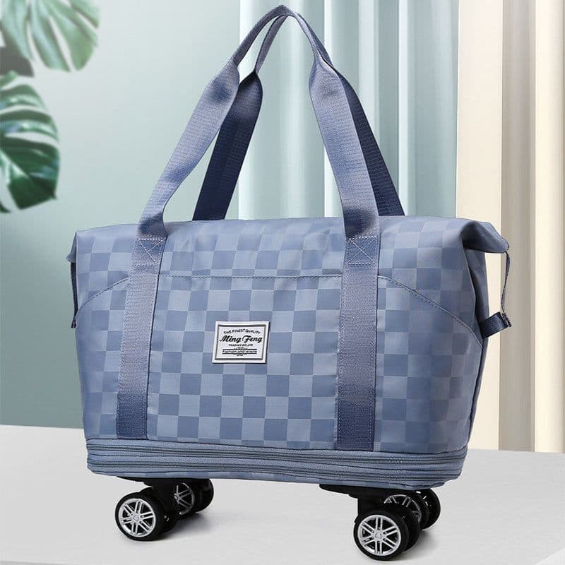 image-Large Capacity Travel Bags Dry Wet Separation Expansion Double Layer Luggage Totes Women