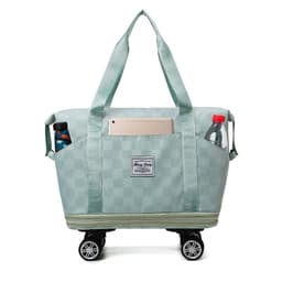image-Large Capacity Travel Bags Dry Wet Separation Expansion Double Layer Luggage Totes Women