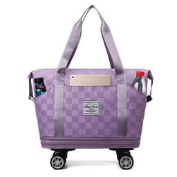 image-Large Capacity Travel Bags Dry Wet Separation Expansion Double Layer Luggage Totes Women