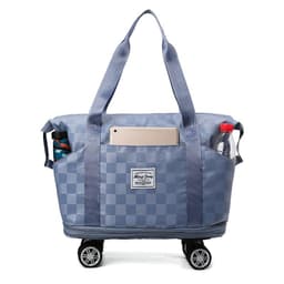 image-Large Capacity Travel Bags Dry Wet Separation Expansion Double Layer Luggage Totes Women