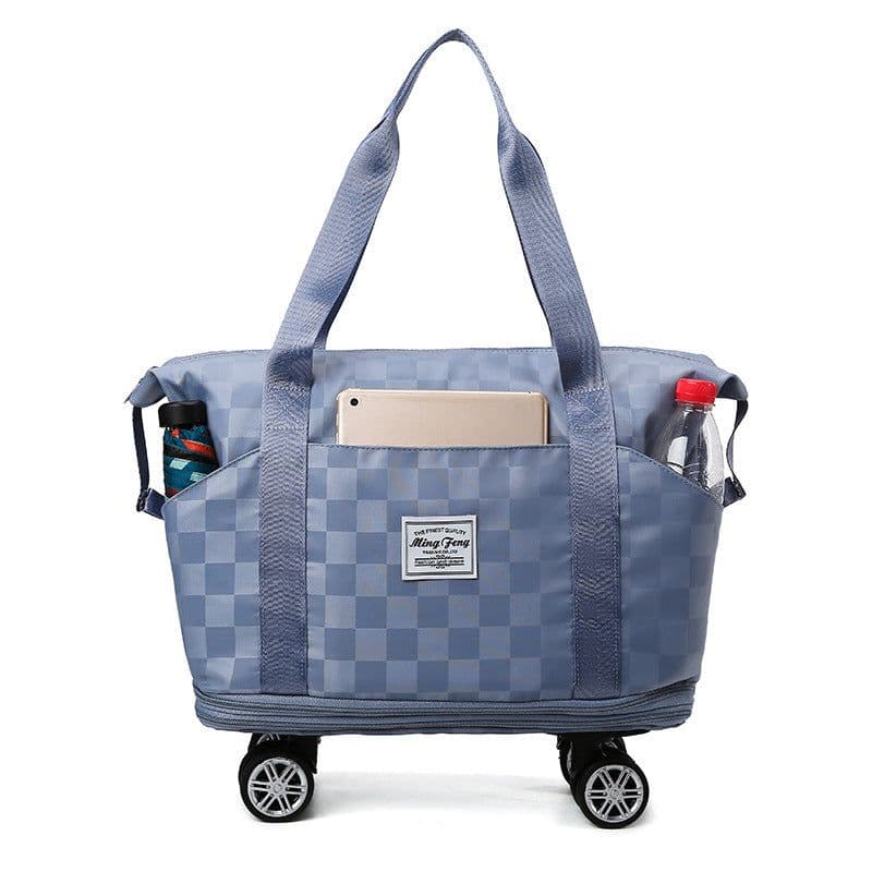 image-Large Capacity Travel Bags Dry Wet Separation Expansion Double Layer Luggage Totes Women