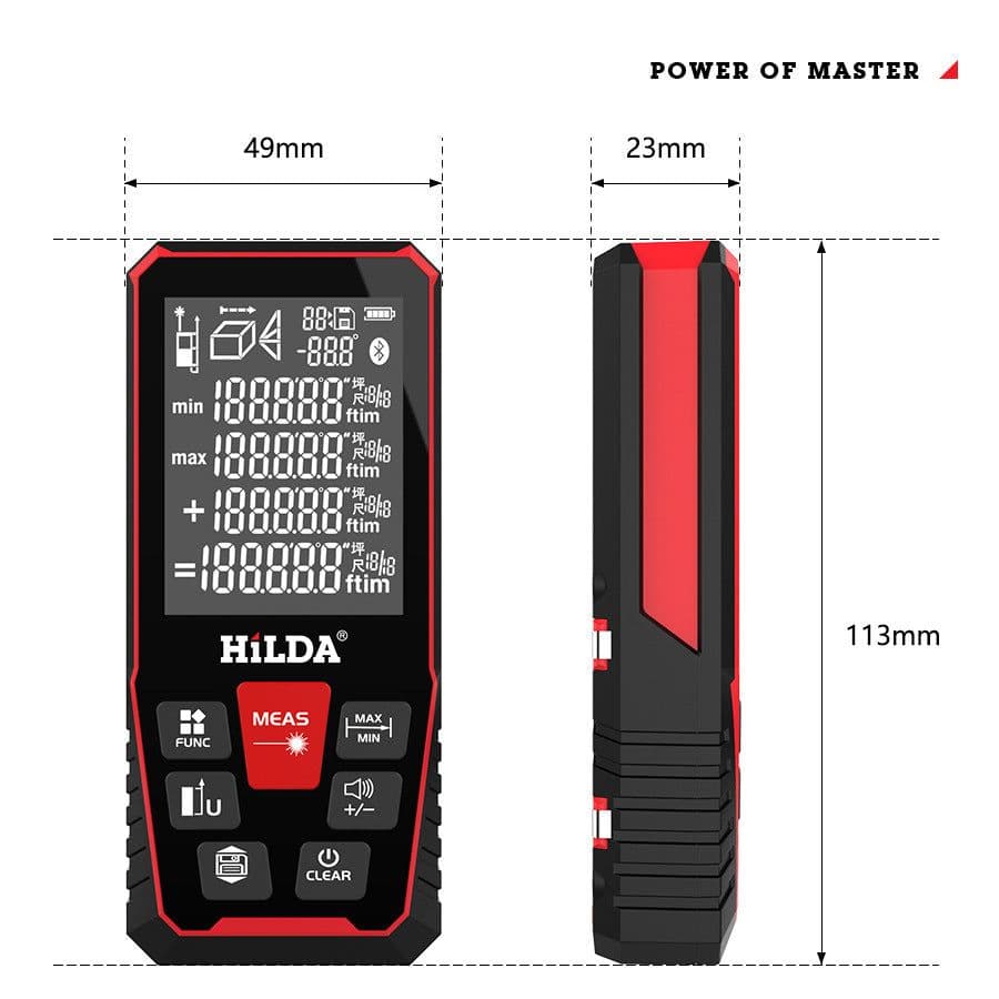 image-Laser Rangefinder 120 M 100 M Measuring Room Building Rangefinder Laser Rangefinder No Rangefinder