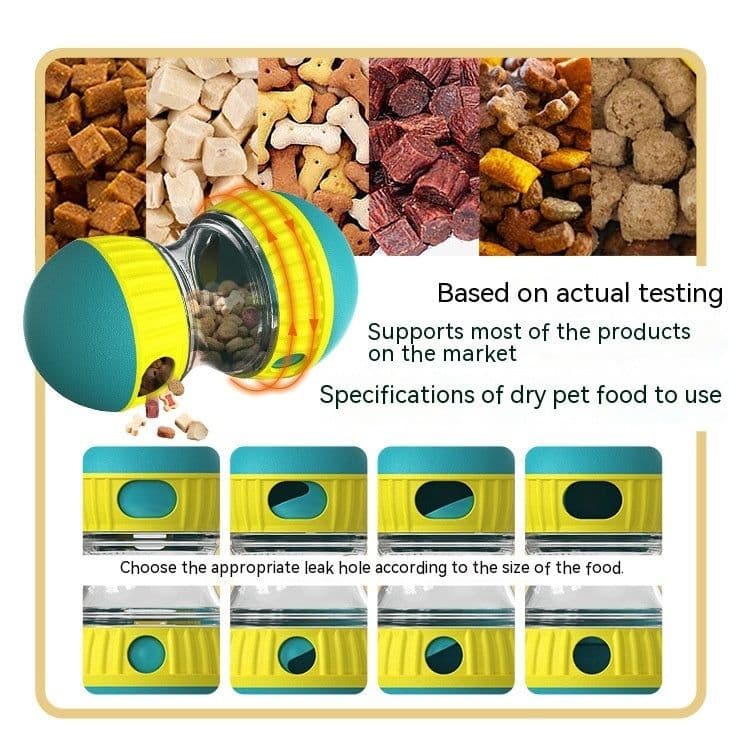 image-Food Dispensing Dog Toy Tumbler Leaky Food Ball Puzzle Toys Interactive Slowly Feeding Protect Stomach Increase Intelligence Pets Toy Pet Products