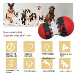 image-Food Dispensing Dog Toy Tumbler Leaky Food Ball Puzzle Toys Interactive Slowly Feeding Protect Stomach Increase Intelligence Pets Toy Pet Products