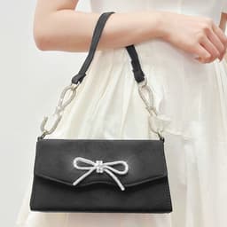 image-Shiny Bow Rhinestone Women Bag High-grade French Style