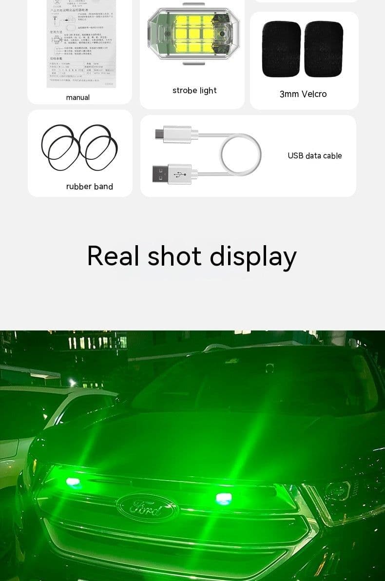 image-Waterproof Remote Control Motorcycle Flashing Lights UAV Outdoor Lighting Lamp