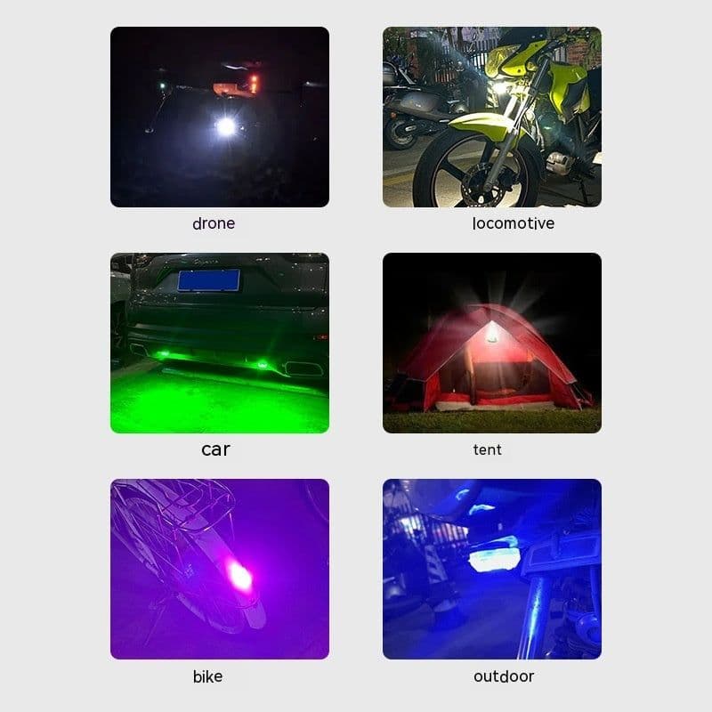 image-Waterproof Remote Control Motorcycle Flashing Lights UAV Outdoor Lighting Lamp