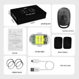 image-Waterproof Remote Control Motorcycle Flashing Lights UAV Outdoor Lighting Lamp