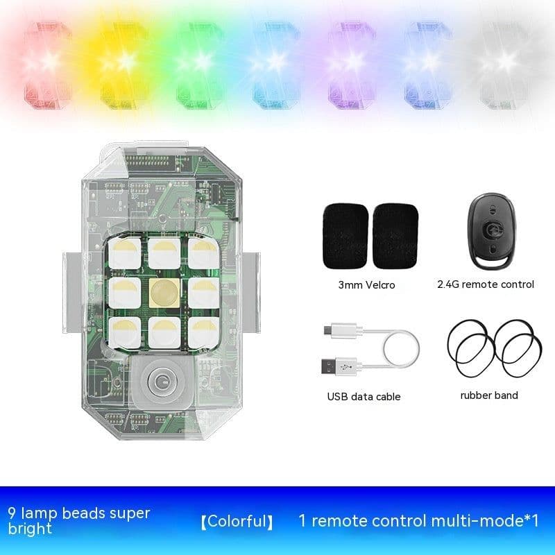 image-Waterproof Remote Control Motorcycle Flashing Lights UAV Outdoor Lighting Lamp