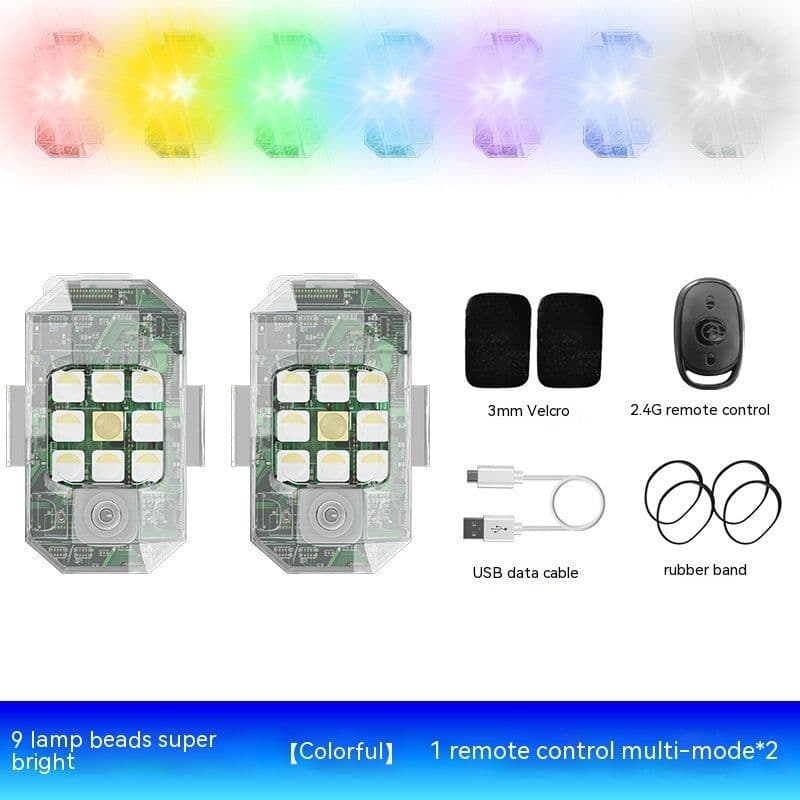 image-Waterproof Remote Control Motorcycle Flashing Lights UAV Outdoor Lighting Lamp
