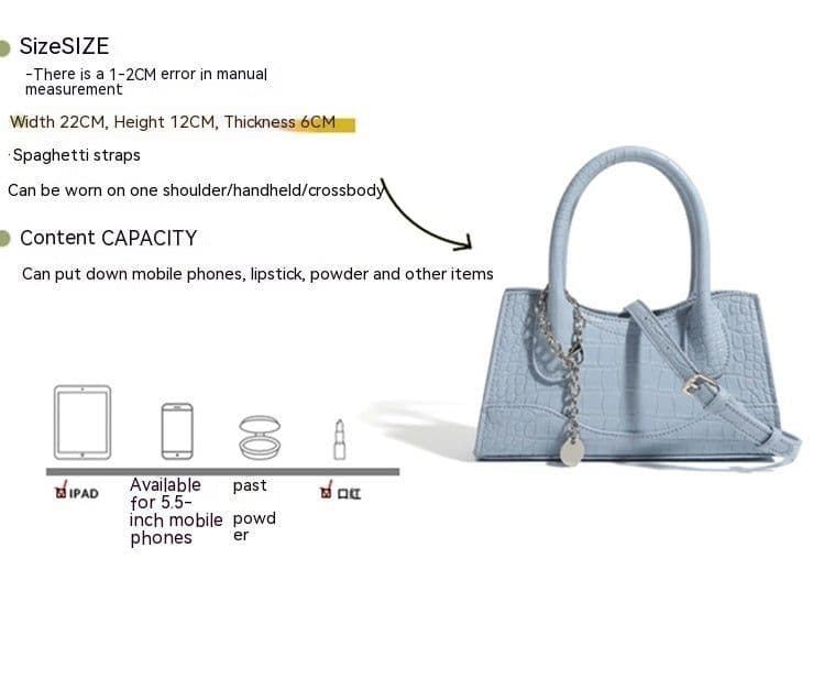 image-New Minority Fashion Square Solid Color Casual Shoulder Messenger Bag For Women