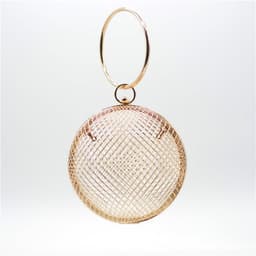image-Women's Metal Hollow Spherical Dinner Bag