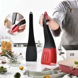 image-3 In 1 Frying Spatula Clip Silicone Food Clip Frying Steak Pancakes Shovel Slotted Turners Kitchen Tools Cooking Utensils Kitchen Gadgets