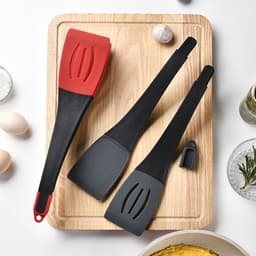 image-3 In 1 Frying Spatula Clip Silicone Food Clip Frying Steak Pancakes Shovel Slotted Turners Kitchen Tools Cooking Utensils Kitchen Gadgets