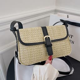 image-Women's Fashion Summer Straw Shoulder Bag