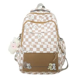 image-Girly And Fashion Chessboard Plaid Backpack