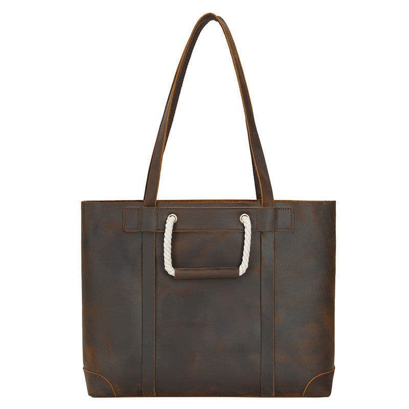 image-Women's Fashion Retro Top Layer Leather Handbag