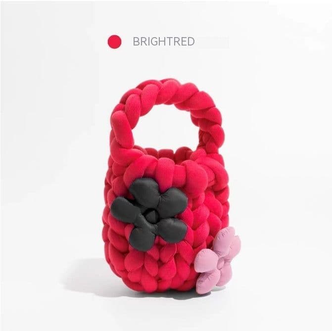 image-Hand-woven Bag Coarse Yarn Sweet Girl Style Hand Bag