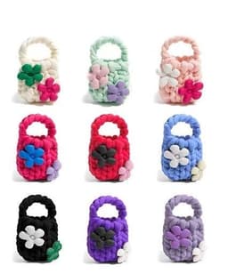 image-Hand-woven Bag Coarse Yarn Sweet Girl Style Hand Bag