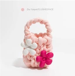 image-Hand-woven Bag Coarse Yarn Sweet Girl Style Hand Bag