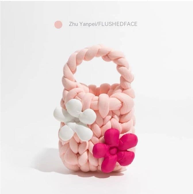 image-Hand-woven Bag Coarse Yarn Sweet Girl Style Hand Bag