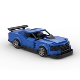 image-MOC Compatible Building Blocks Chevrolet Comero ZL1 Puzzle Boy 8 Grid Car Racing